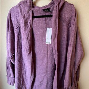 Urban Outfitters Houston Hooded Cardigan Purple